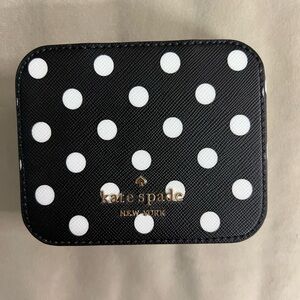 ♠️ Kate Spade New York Black & White Polka Dot Jewelry Case / Travel Box ♠️